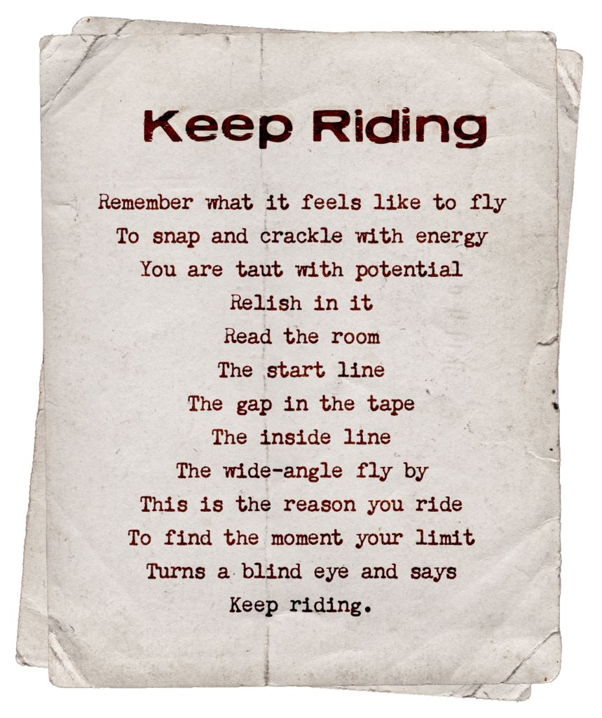 Keep Riding poem